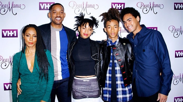 Will and Jada with their children.
