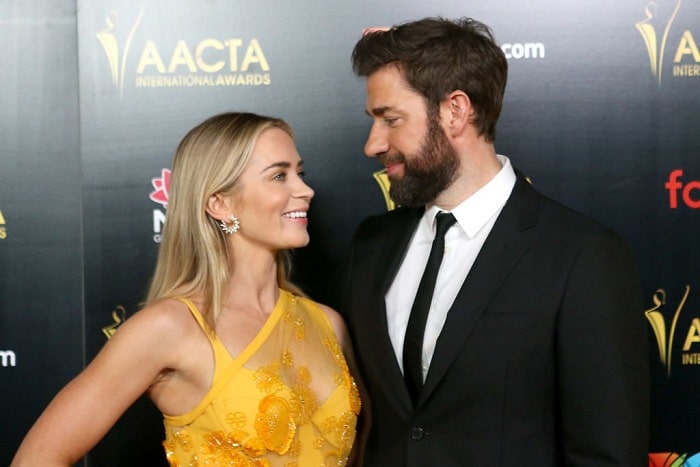 Violet Krasinski's loving parents Emily and John.