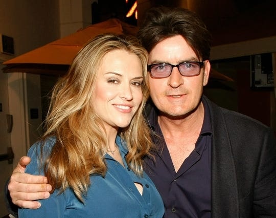 Max's estranged parents, Brooke Mueller and Charlie Sheen.