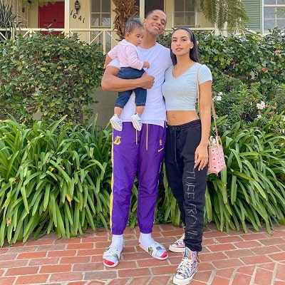 Jessica Kyzer's ex-partner Corde Broadus with Phia Barragan and his daughter Cordell Broadus.