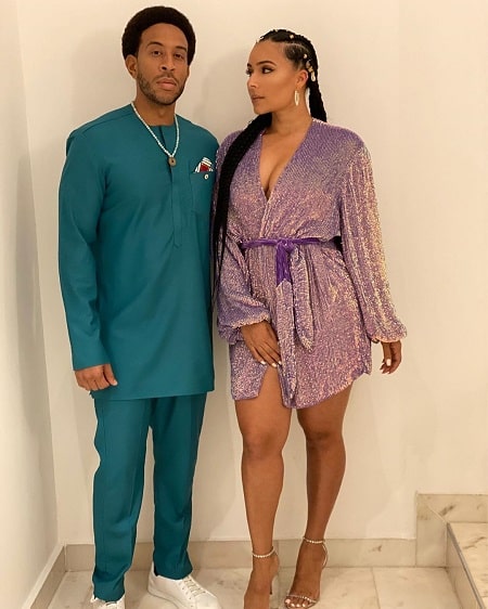 Ludacris with his wife Eudoxie Mbouguiengue.