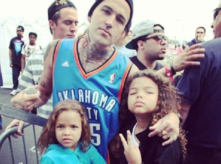 Yelawolf with his children.