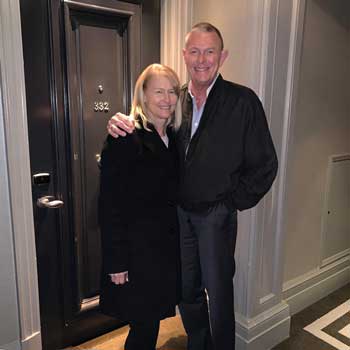 With wife Mary