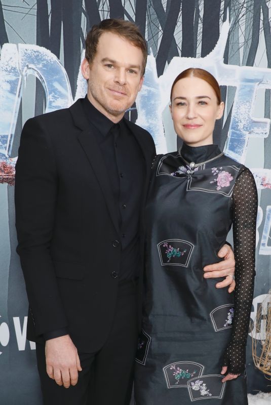 Morgan Macgregor with her husband Michael C. Hall attending the promo show of "Dexter"