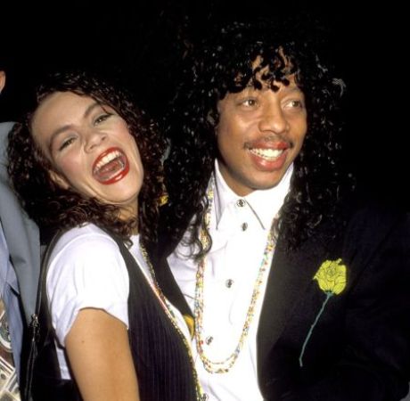 Tanya Hijazi and her late ex-husband, Rick James posing for a photoshoot.