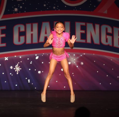 Avielle Janelle Hernandez while dancing.