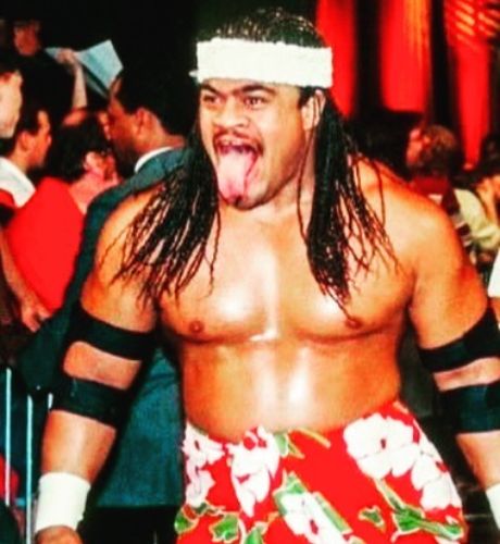Sam Fatu in his wrestling outfit.