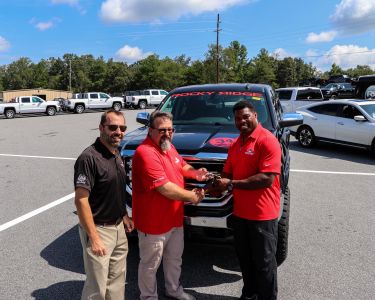 Herschel Walker with his Ford truck named `Rocky Ridge' 