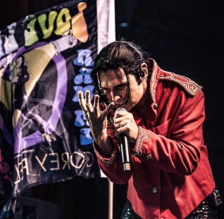Corey Feldman singing photo.