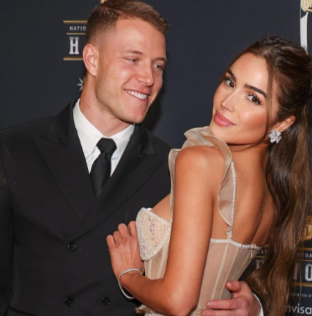 Olivia Culpo is romantically involved with Christian McCaffrey.