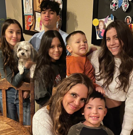 Aaliyah Ortega is with her family.