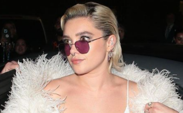 Florence Pugh's Dazzling Lace and Feather Look at the 2024 BAFTAs Afterparty